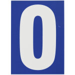 Plaque signal�tique '0' 65x90mm avec adh�sif - thirard