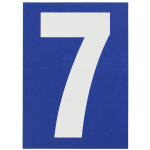 Plaque signal�tique '7' 65x90mm avec adh�sif - thirard