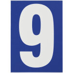 Plaque signal�tique '9' 65x90mm avec adh�sif - thirard