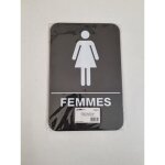 Plaque signaltique toilettes femmes - elami - plastique