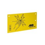 Plaque de signalisation attention cl�ture �lectrique 200 x 100mm plastique robuste jaune recto verso ...