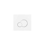 Siamp - plaque de commande murale wc encastr double touche, blanche