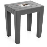 Ta - tay - plasticos tatay tabouret  poser en polypropylne, anthracite - l. 38 x p. 29 x h. 41. 5 cm ...