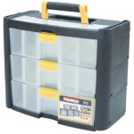 Plastiken - bo�te a outillage 90003noire - 3 grands tiroirs - titanium - en plastique