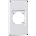 Plastron p17 220x125mm recevant 1 prise 16a / 32a pour composer un coffret p17 legrand 057712