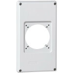 Plastron p17 220x125mm recevant 1 prise 16a / 32a pour composer un coffret p17 legrand 057712