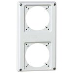 Plastron p17 220x125mm recevant 2 prises 16a pour composer un coffret p17 (057713)