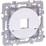Plastron rj45 format keystone - square blanc