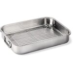 Plat de cuisson en inox avec grille