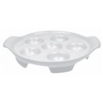 Plat � escargots - porcelaine - 6 trous - menastyl
