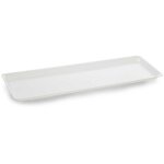 Plat en plexiglas rectangulaire avec coins arrondis blanc 500x175x17mm - mat�riel chr pro