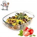 Plat rectangulaire en verre termisil pour four et micro - ondes 1. 4 lpbsp140a