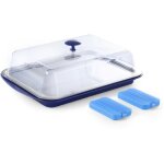 Plateau alimentaire r�frig�r� avec couvercle 43x29cm hendi 424155