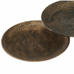 Plateau en bois or patin� or