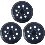 Plateau de ponage 125 mm pour makita 743081c8, bo5010, bo5041kc - 8 trou disques de ponage avec 3 papiers ...