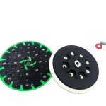 Plateau ponceuse 150 mm avec aspiration de poussire - filetage de raccordement m8 - remplace - ymyny ...