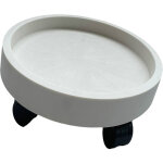 Plateau pour pot de fleurs avec roulettes multidirectionnelles, bac � eau amovible, socle en plastique ...