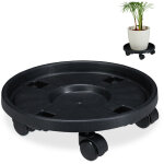 Plateau  roulettes pour plantes, jeu de 2, d. 35, 6 cm, support pour fleurs sur roues, intrieur et ...