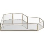 Plateau de service design en forme de coeur effet miroir tendance avec cadre en acier inox argent idéal ... Plateau de service design en forme de coeur effet miroir tendance avec cadre en acier inox argent idéal ...