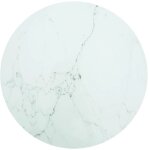 Plateau de table, de bureau, table � manger blanc 90x1 cm verre tremp� et design de marbre vidaxl