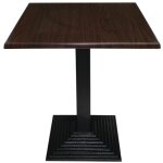 Plateau de table carr� marron fonc� 700 mm - bolero