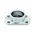 Platine d'ancrage ovale pour tube montage au sol inox 304 - 42. 4 mm croso Platine d'ancrage ovale pour tube montage au sol inox 304 - 42. 4 mm croso
