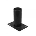 Platine de fixation diam�tre 60 mm pour portillon grillag� noir