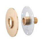 Aroz - platine de fixation confort robinet extrieur avant / aprs crpi finition laiton brut