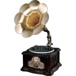Platine vinyle rtro  lampes - disques vinyles, cd, mp3, bluetooth, radio fm / am usb avec tlcommande, ...