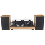 Platine vinyle vintage, plastique, marron, 42, 2x33, 6x12, 5 cm