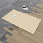 Platos de ducha y mamparas - receveur de douche deluxe extra - plat 100x100 cm beige