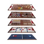 Play4fun - plateaux multi - jeux, 14 jeux : ping pong, air hockey, bowling, echec, mikado, back gammon ...