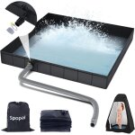 Pliable base de douche, [pliable - 104x104x13cm] bac de douche portable, base de douche pliable et sol ...