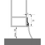 Ellen - profil bavette de bas de porte de garage 60 mm ads - gl - longueur : 3000 mm - hauteur de la ...