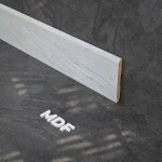 Mon march dco - plinthe mdf 2 m - chne cendr - lot de 5 - 100 x 10 mm