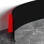 Plinthe souple autoadh�sive, 5m x 8cm noir pvc adhesive, plinthe adhesive pour cuisine et salle de bain, ...