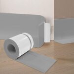Plinthe souple autoadh�sive, epreuve de l'eau, pvc plinthe adhesive 70 mm x 20 mm x 24 m, facile � installer, ...