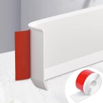 Plinthe souple autoadh�sive en pvc, blanc plinthe plinthe adhesive 3. 0m x 10 cm, bande d�corative flexible, ...