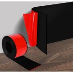 Plinthe souple autocollante noire, 10 cm x 5 m, pvc, facile � d�couper, surface plane, convient pour ...