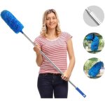 Plumeau t�lescopique lavable, essuie - poussi�re tige t�lescopique en acier inoxydable microfibre et ...