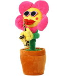 Plush toy with sound of flowers and round leaves, singing and spinning, 200 built - in songs, blue, red, ...