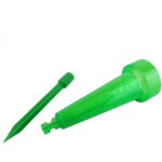 Pluviomtre en plastique 43. 5 cm avec piquet de fixation - graduation 39 mm - vert - linxor