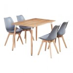 Ensemble de salle à manger halo lorenzo - une table à manger en bois de chêne et un ensemble de 4 chaises ... Ensemble de salle à manger halo lorenzo - une table à manger en bois de chêne et un ensemble de 4 chaises ...