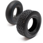 Pneu pour tracteur à pelouse 15x6. 00 - 6 4pr avec chambre à air et valve droite tondeuse à gazon Pneu pour tracteur à pelouse 15x6. 00 - 6 4pr avec chambre à air et valve droite tondeuse à gazon