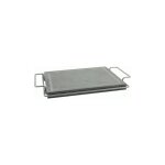 Poa le a griller 30x30 cm en pierre ollaire naturelle avec poigna es et pieds de support pour barbecue ...