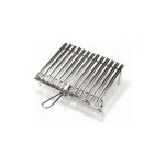 Poa le a griller en acier inoxydable 40x35 cm avec ra cupa ration de graisse pour barbecue