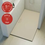 Poalgi - receveur de douche extraplat, blanc perle, l. 90 x l. 160 cm, s�rie shile