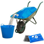 Reservoir d'eau fishtec 80l poche  eau - pliable et antidrapant - jardinage 100x70 cm bleu