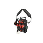 Poche porte - outils avec 2 poches ext�rieures ? base d?appui ? �lastiques pour stylos ? mousqueton antichute ...