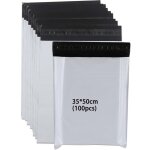 Pochette envoie colis 100pcs enveloppe plastique expedition 35cmx45 + 5cm emballage colis vinted blanc ...